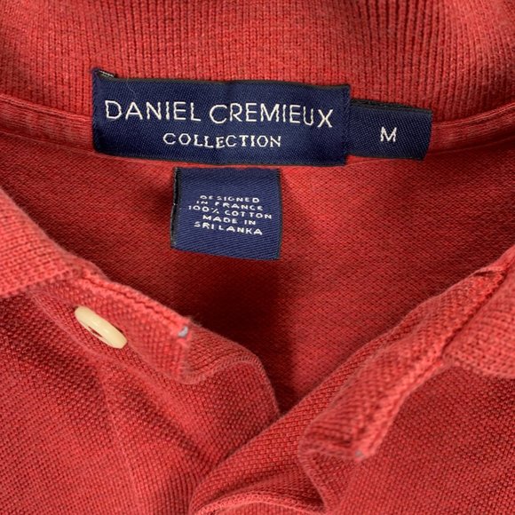 Daniel Cremieux Medium Red Polo Shirt Cotton - Picture 2 of 4